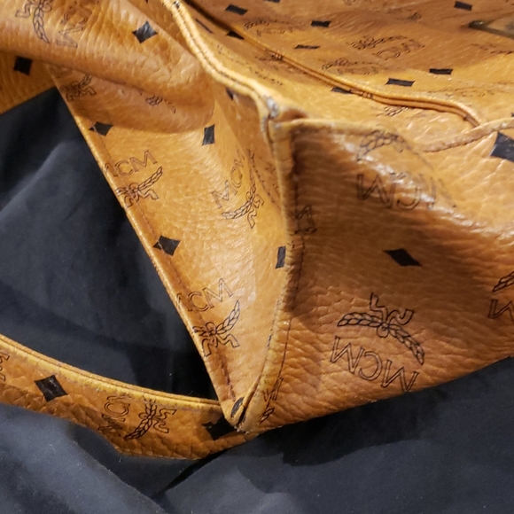 MCM Leather Tote Bag Shoulder Bag Purse - Picture 5 of 7